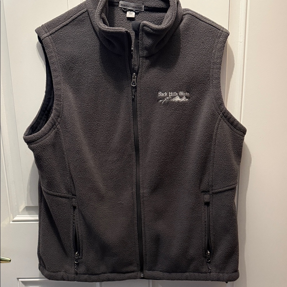 Port Authority Charcoal Gray Fleece Vest